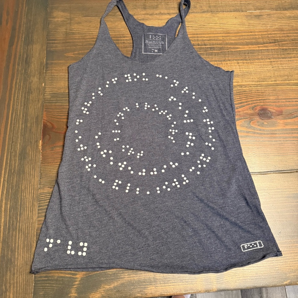 Stylish Blue Graphic Tank Top - Picture 3 of 5
